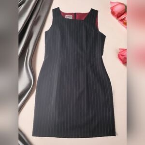 Betsy New York Black & White Pinstripe Business Casual Dress Sz M